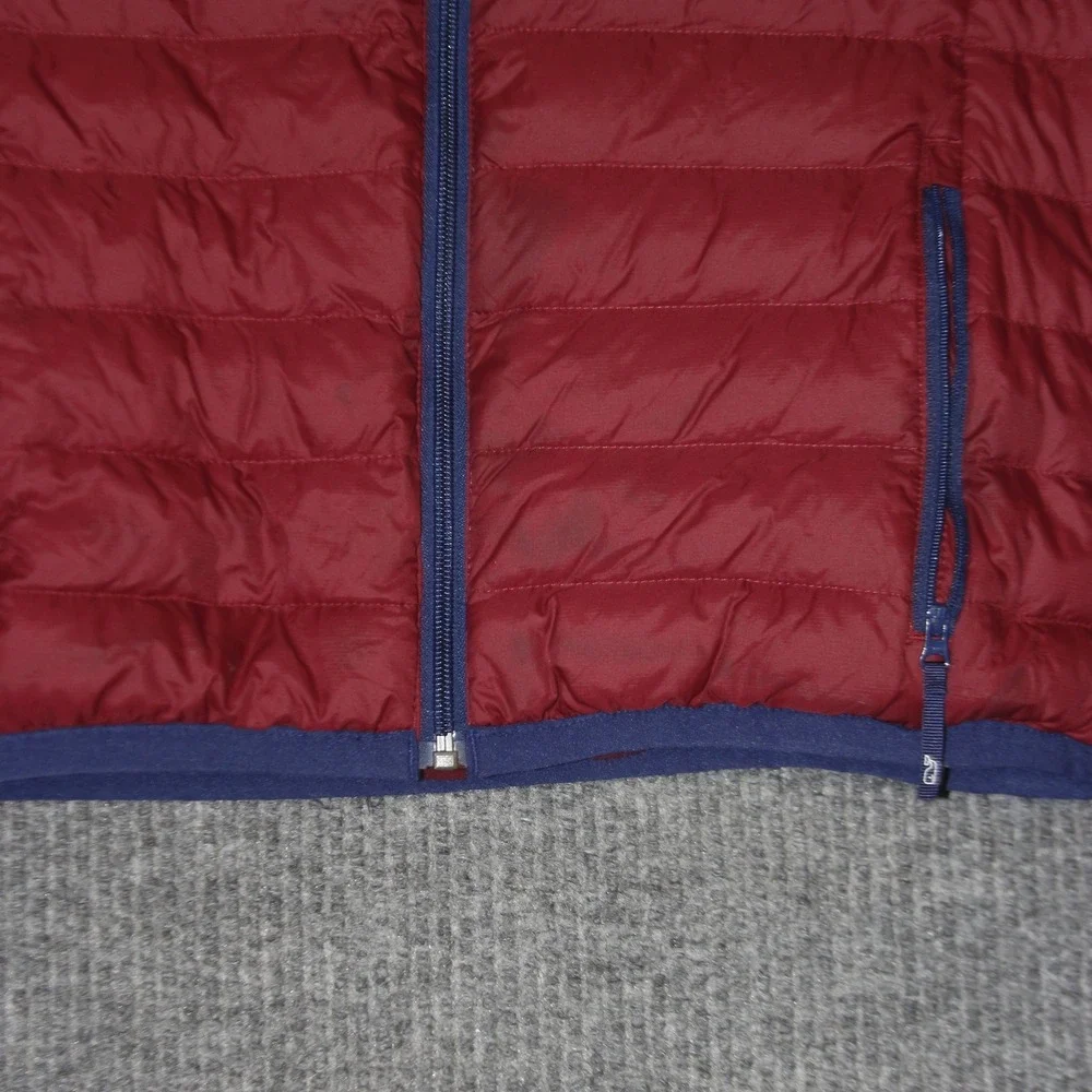Vineyard Vines Performance Puffer Vest‎ Boys L 16 Red Blue Down Insulated Puffer